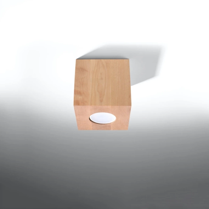 Plafondlamp QUAD naturel hout