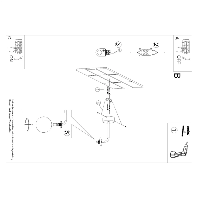 Wandlamp ASTRAL 1 zwart