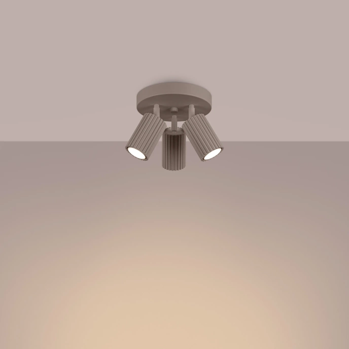 Plafondlamp KARBON 3P taupe
