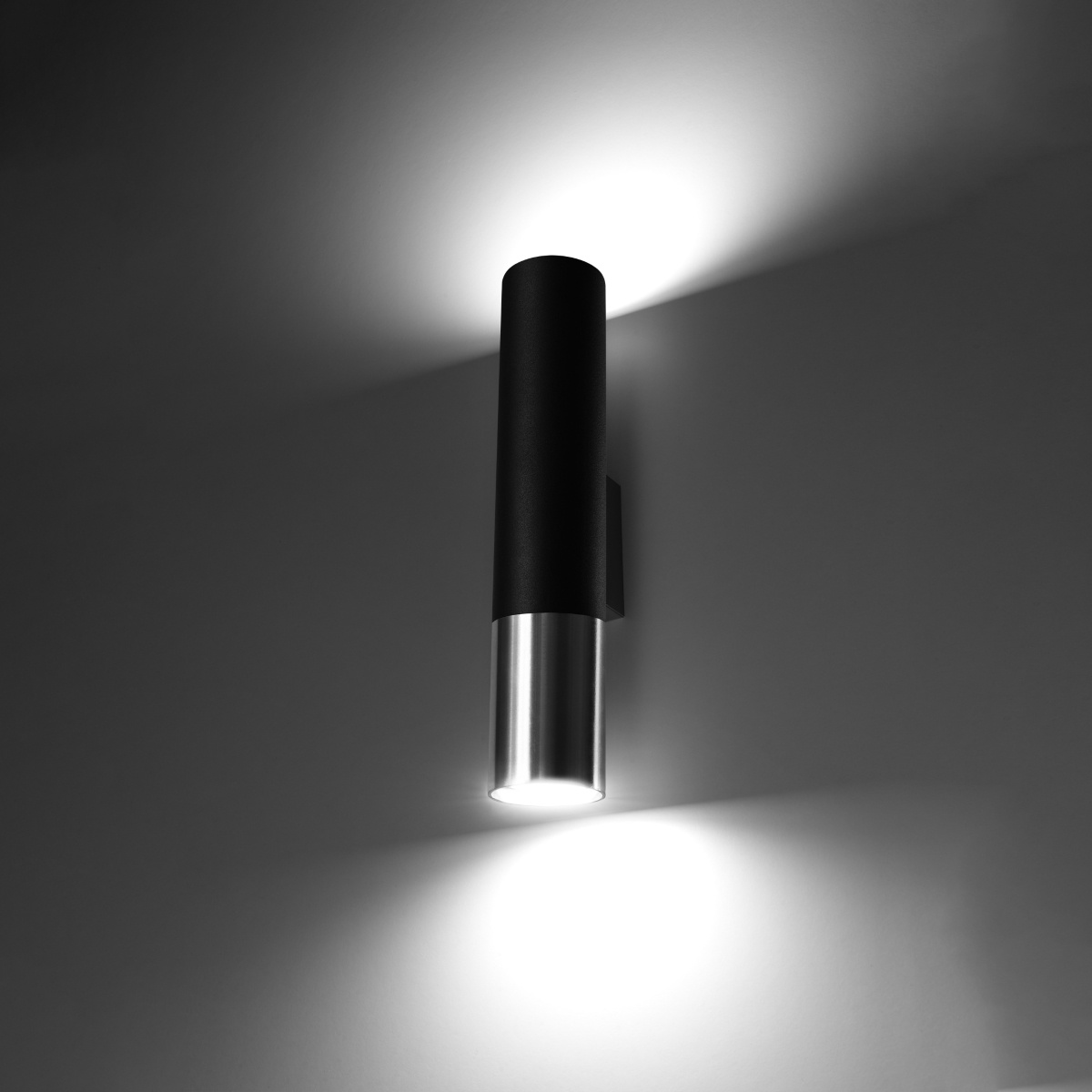 Wandlamp LOOPEZ zwart/chroom