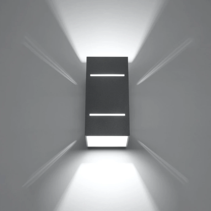 Wandlamp BLOCCO grijs