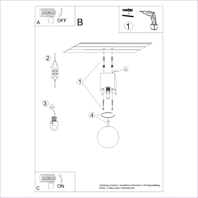 Plafondlamp SOLIS natuurlijk hout
