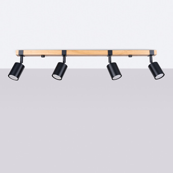 Plafondlamp FAGER 4L zwart