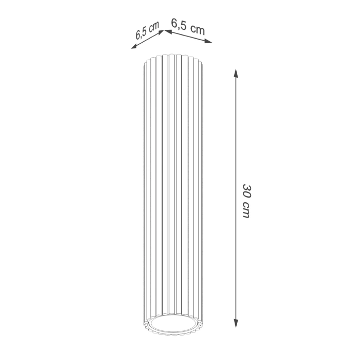 Plafondlamp KARBON 30 zwart