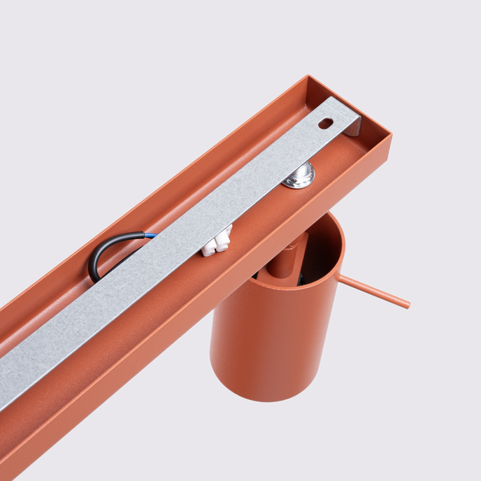 Plafondlamp RING 4L rood ochra