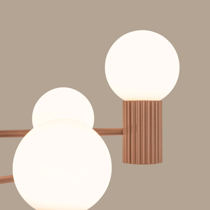 Kroonluchter HALO 6 mokka