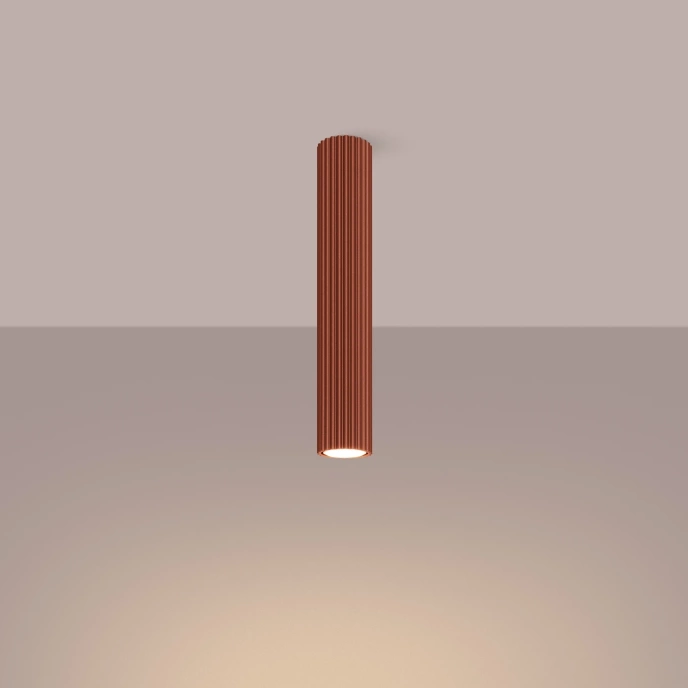 Plafondlamp KARBON 40 rood oker