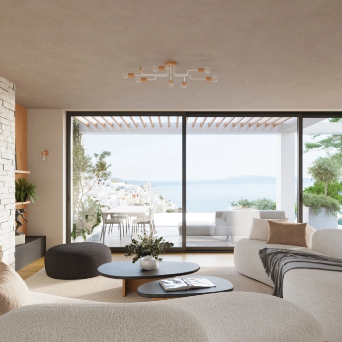 Kroonluchter TIMBO 4 wit