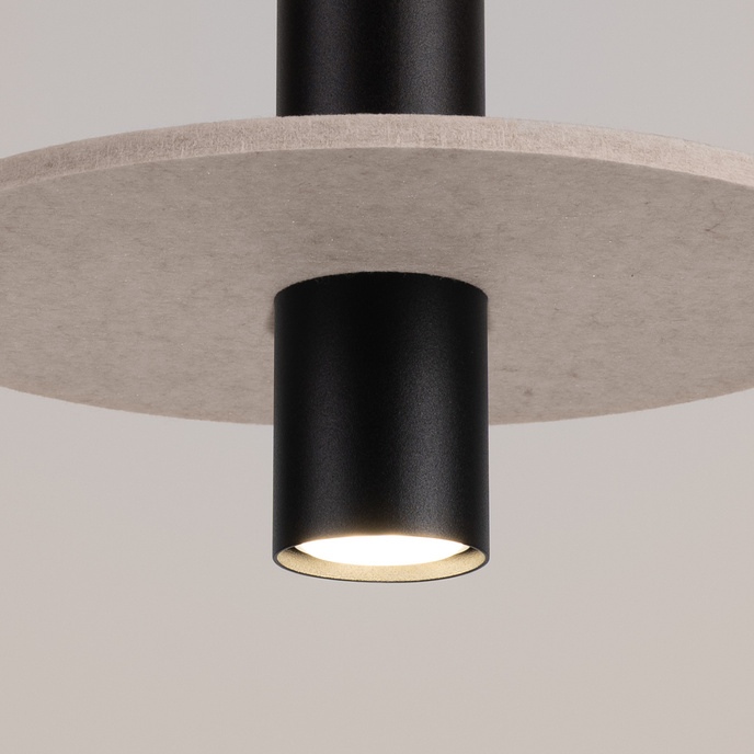 Hanglamp PELTA 1 zwart/beige