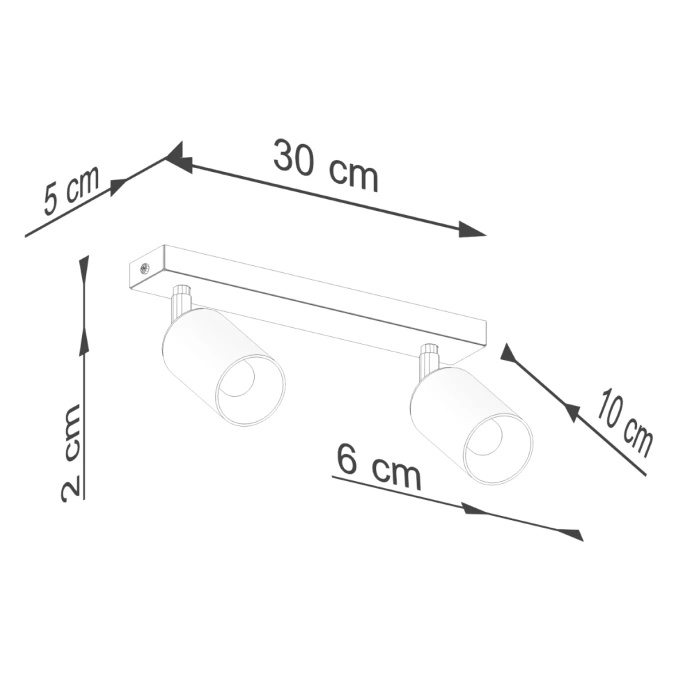 Plafondlamp WINX 2 zwart/co