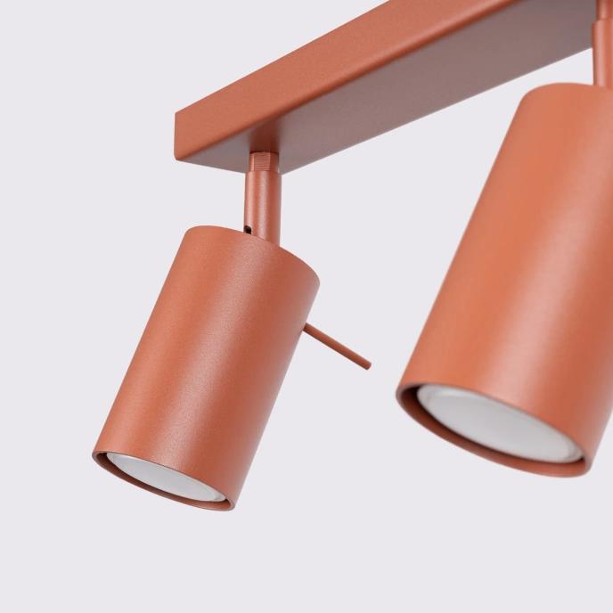 Plafondlamp RING 6L rood ochra