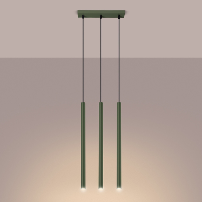 Hanglamp PASTELO 3P olijfgroen