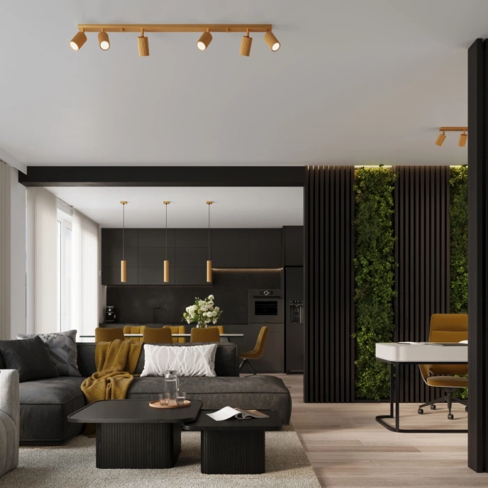 Hanglamp KARBON 1 goud