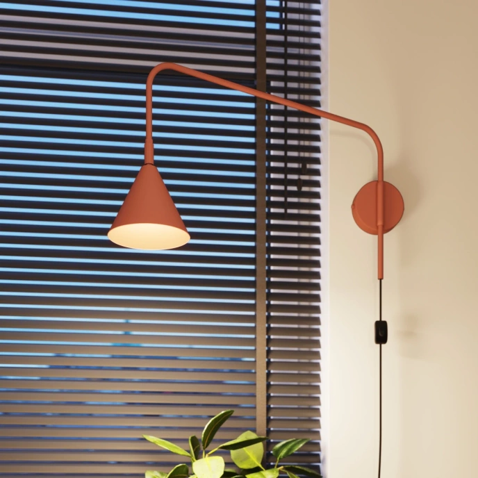 Wandlamp NOX rood oker