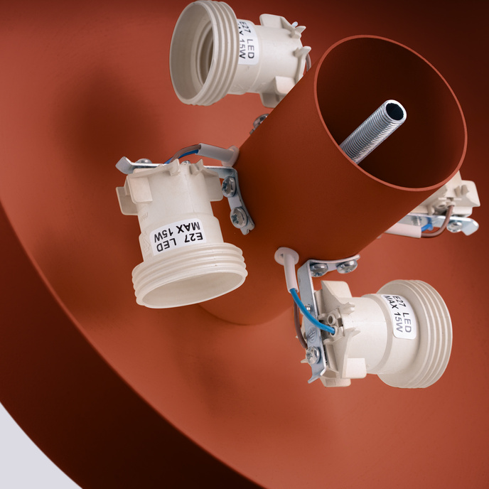 Plafondlamp OMIQ rood oker