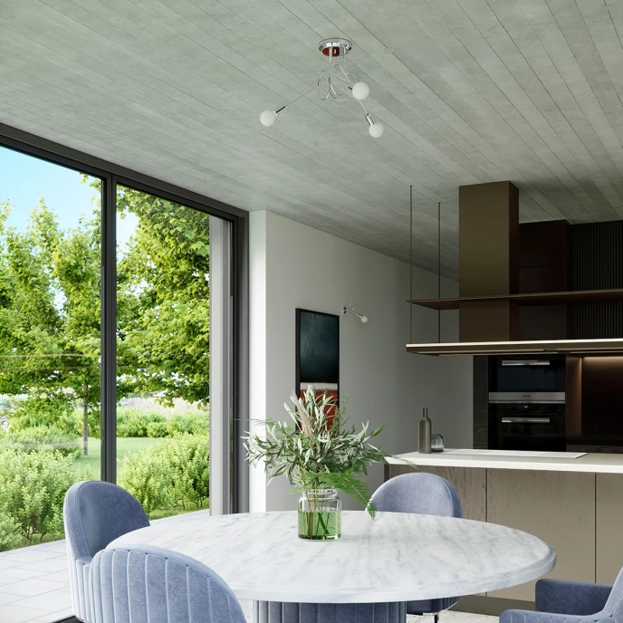 Kroonluchter LOOP 5 chroom