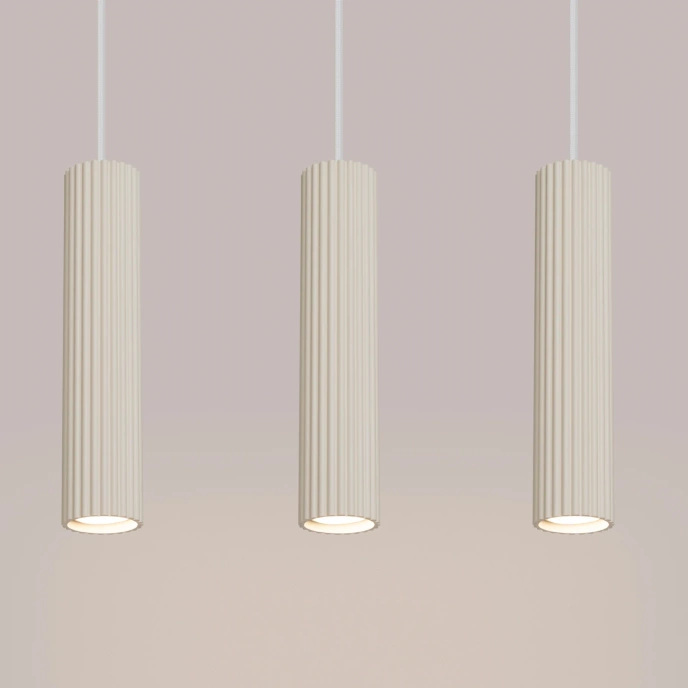 Hanglamp KARBON 3L beige