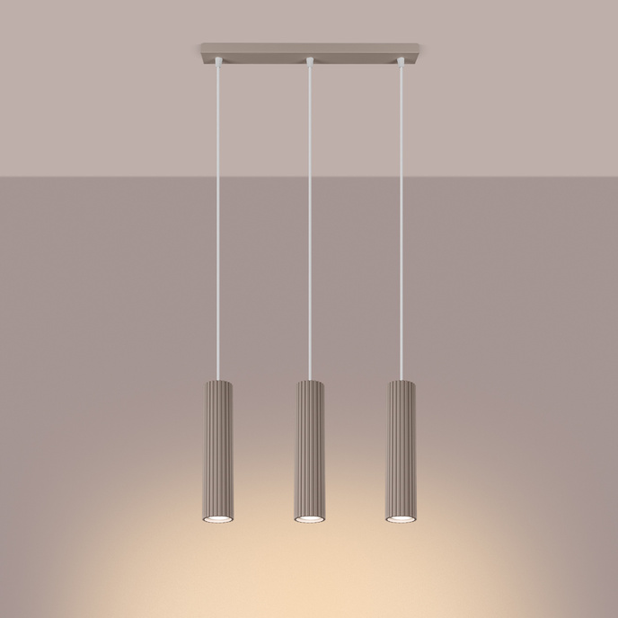 Hanglamp KARBON 3L taupe