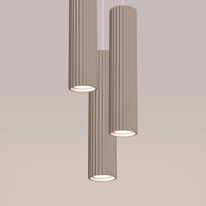 Hanglamp KARBON 3P taupe