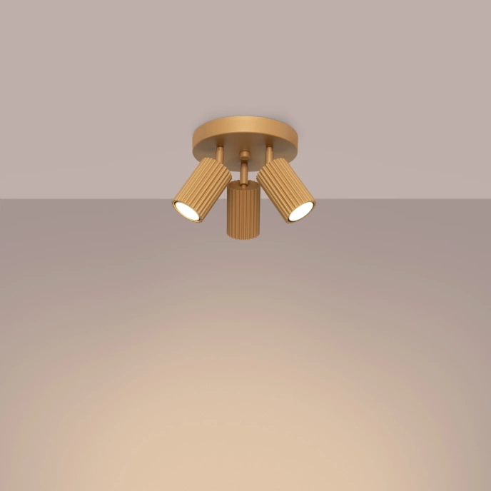 Plafondlamp KARBON 3P goud