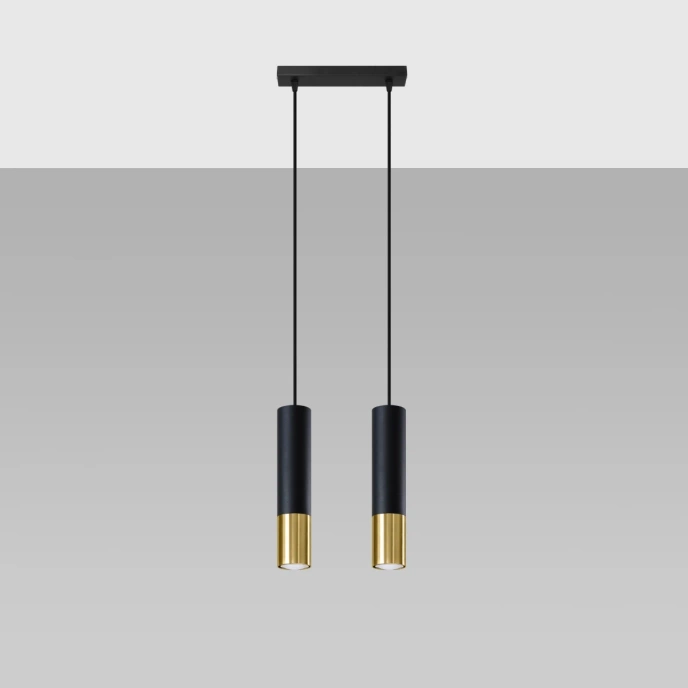 Hanglamp LOOPEZ 2 zwart/goud