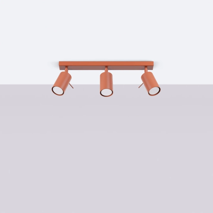 Plafondlamp RING 3L rood ochra