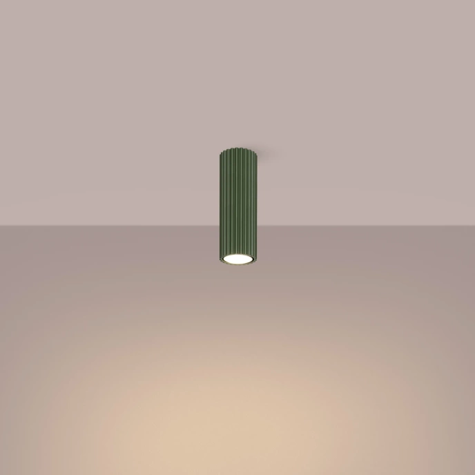 Plafondlamp KARBON 20 olijfgroen