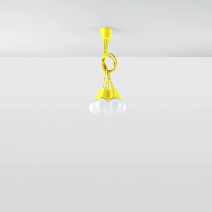 Hanglamp DIEGO 5 geel
