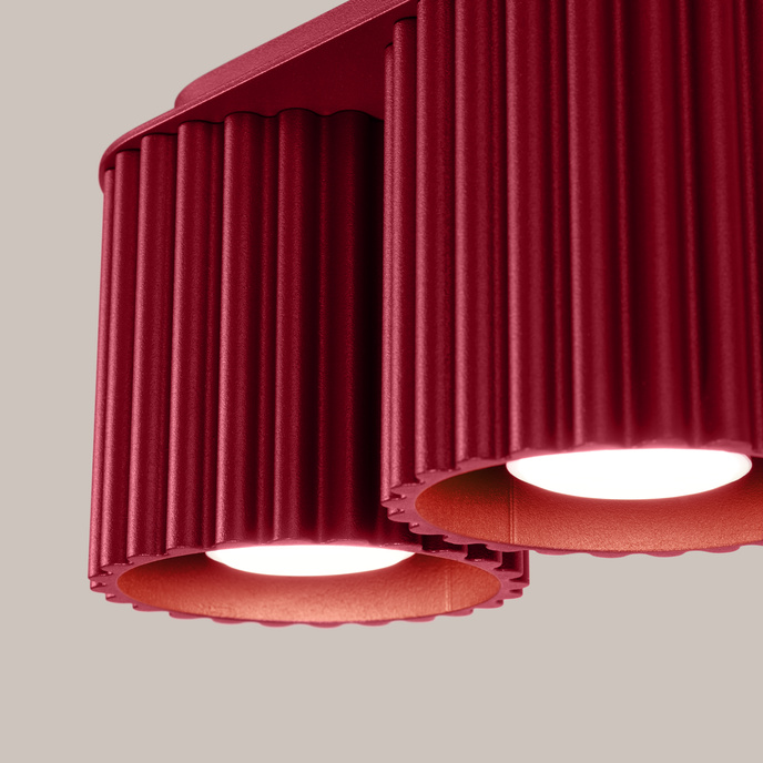 Plafondlamp AURA 2 bordeaux GU10