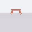Plafondlamp RING 2 rood ochra