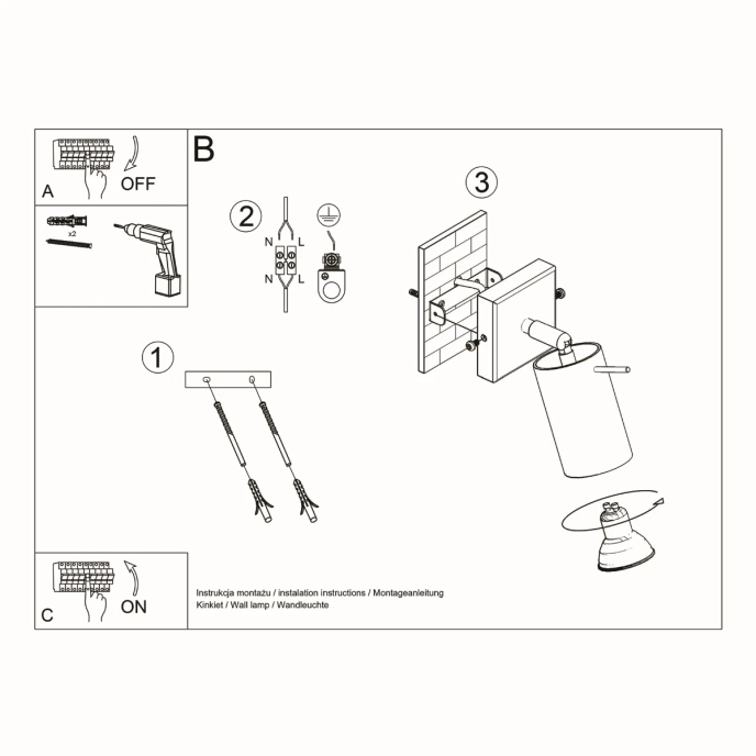 Wandlamp RING chroom