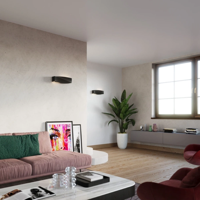 Wandlamp keramiek SIGMA zwart