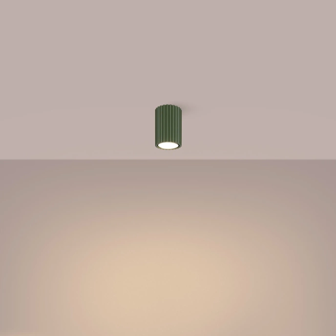 Plafondlamp KARBON 10 olijfgroen