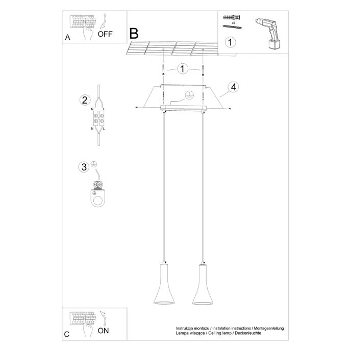 Hanglamp REA 2 beton