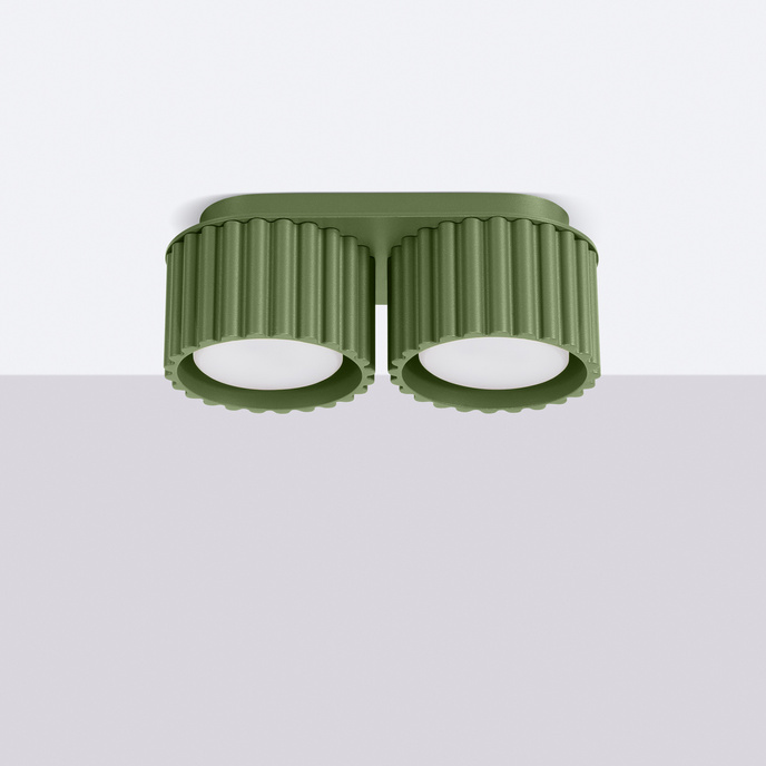 Plafondlamp AURA 2 olijfgroen Gx53