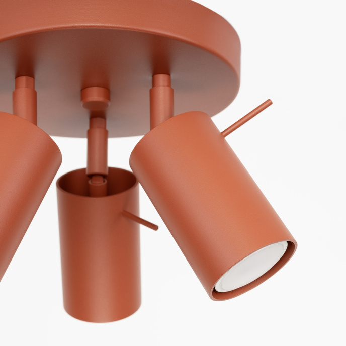 Plafondlamp RING 3P rood ochra