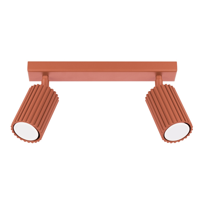 Plafondlamp KARBON 2 rood oker
