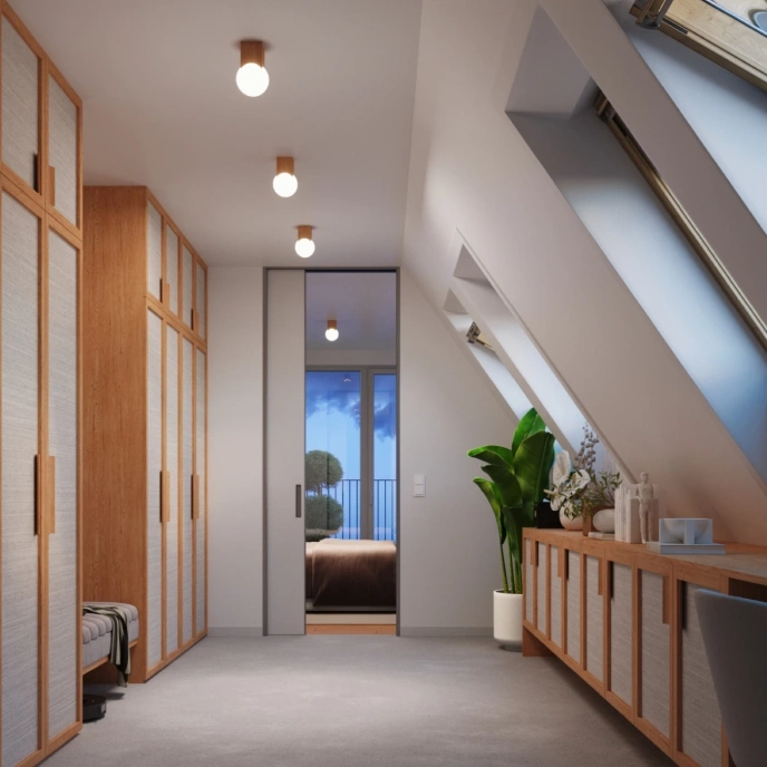 Plafondlamp SOLIS natuurlijk hout