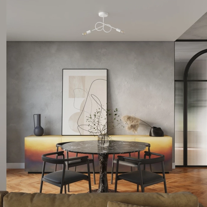 Kroonluchter LOOP 2 wit