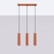Hanglamp KARBON 3L rood oker