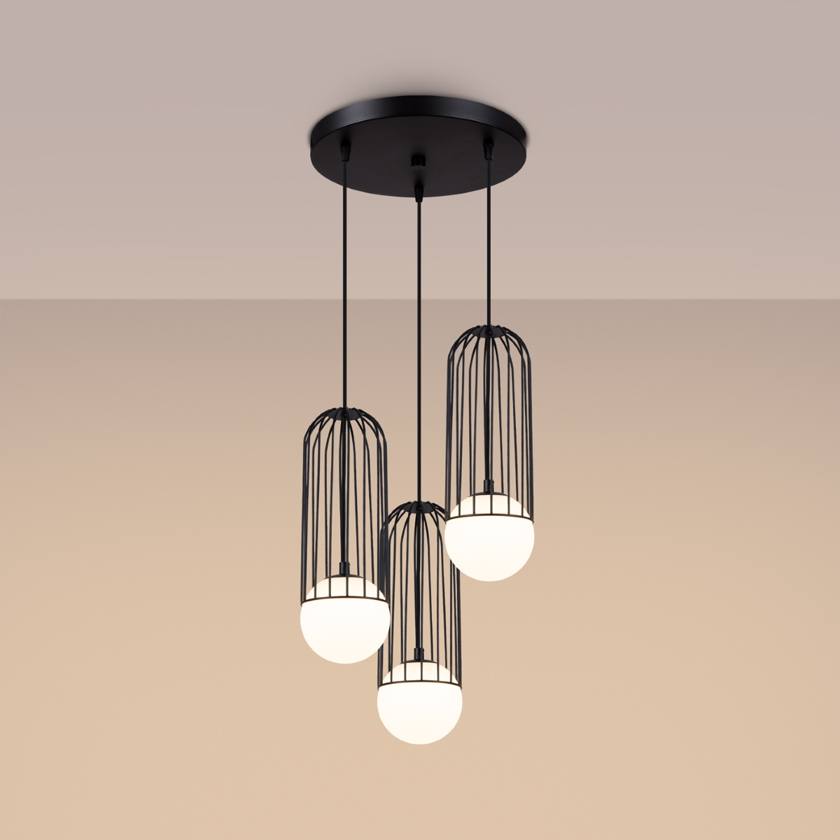 Hanglamp BRINA 3P zwart
