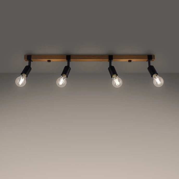 Plafondlamp ZUCA 4 zwart