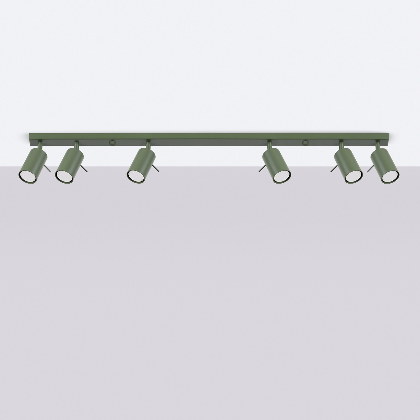 Plafondlamp RING 6L olijfgroen