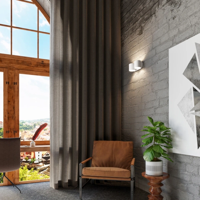 Wandlamp ORBIS 2 wit