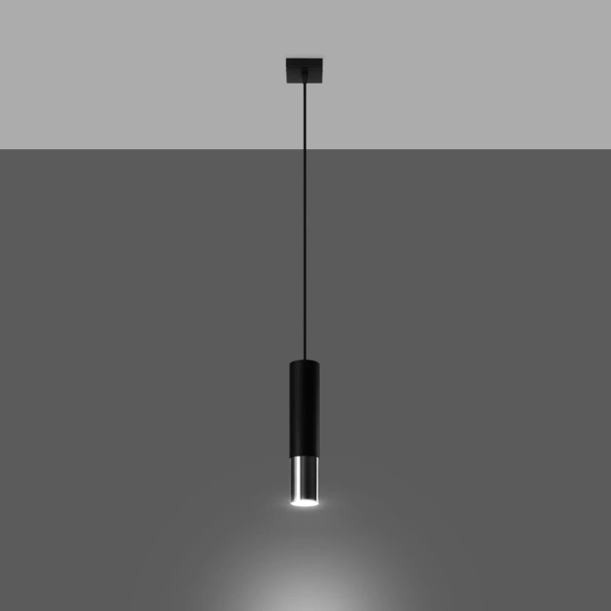 Hanglamp LOOPEZ 1 zwart/chroom