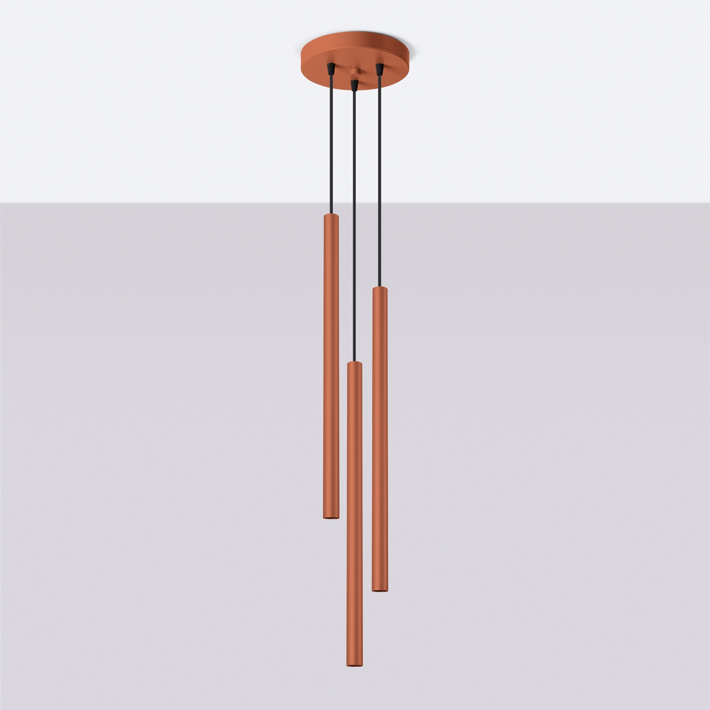 Hanglamp PASTELO 3P rood oker