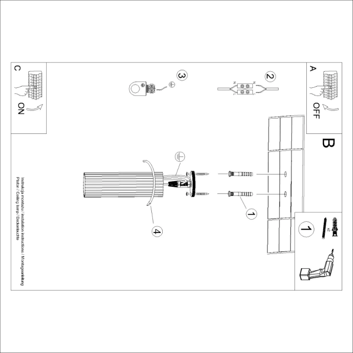 Plafondlamp KARBON 20 beige