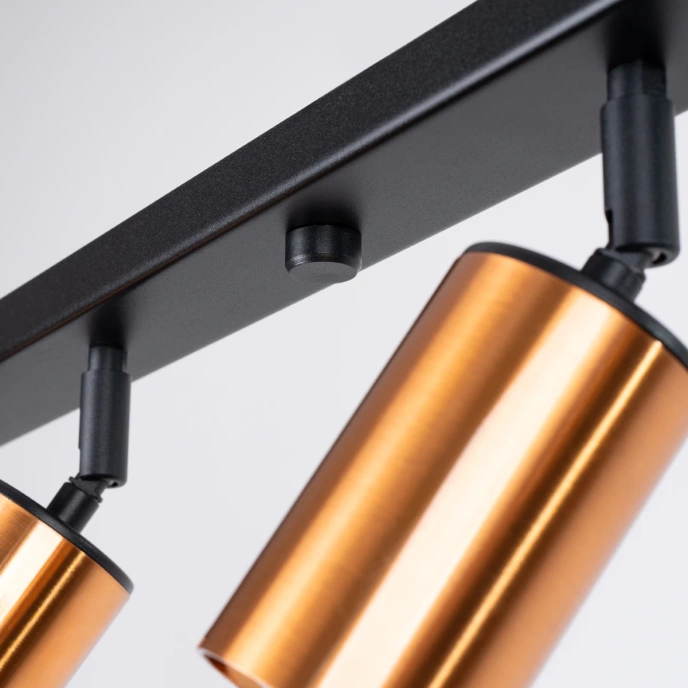 Plafondlamp WINX 6L zwart/cooper