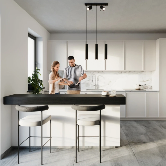 Hanglamp RING 3 zwart