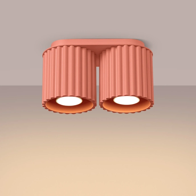 Plafondlamp AURA 2 perzik GU10